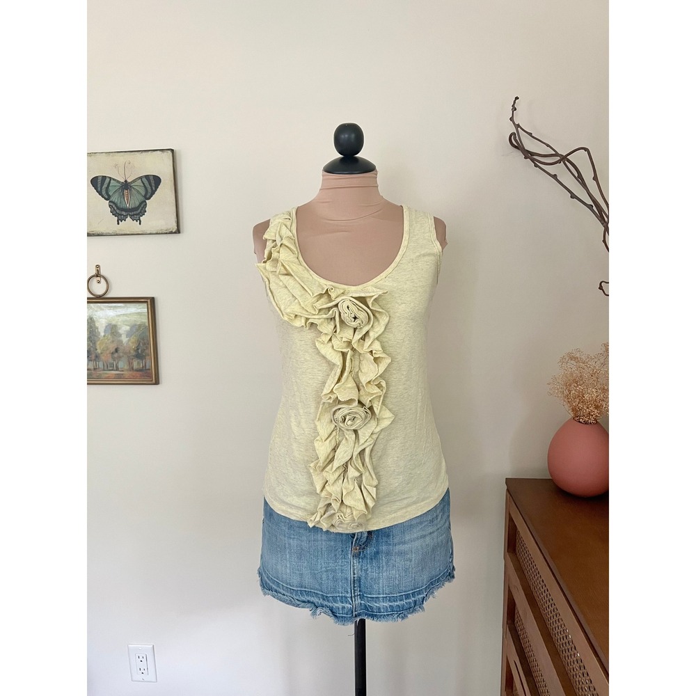 Vintage Y2K Project Alabama 3D Rosette Art Deco Tank